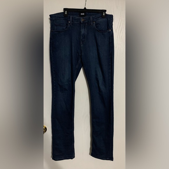 Paige Federal Men’s Slim Straight Cellar Dark Wash Jeans - Picture 5 of 9